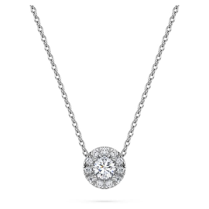 Wisiorek Eternity Halo Solitaire z diamentami wyhodowanymi w laboratorium o łącznej masie 0,23 karata, okrągłe, srebro próby 925 Wisiorek Eternity Halo Solitaire z diamentami wyhodowanymi w laboratorium o łącznej masie 0,23 karata, okrągłe, srebro próby 925
