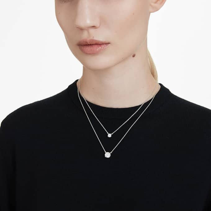 Wisiorek Eternity Solitaire z diamentami wyhodowanymi w laboratorium o łącznej masie 2 karatów, okrągłe, 14-karatowe białe złoto Wisiorek Eternity Solitaire z diamentami wyhodowanymi w laboratorium o łącznej masie 2 karatów, okrągłe, 14-karatowe białe złoto