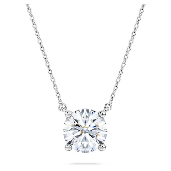Wisiorek Eternity Solitaire z diamentami wyhodowanymi w laboratorium o łącznej masie 2 karatów, okrągłe, 14-karatowe białe złoto Wisiorek Eternity Solitaire z diamentami wyhodowanymi w laboratorium o łącznej masie 2 karatów, okrągłe, 14-karatowe białe złoto