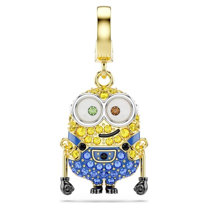 Wisiorek Minionki Bob z pavé, wielokolorowy, pokryty złotem Wisiorek Minionki Bob z pavé, wielokolorowy, pokryty złotem