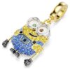 Wisiorek Minionki Bob z pavé, wielokolorowy, pokryty złotem Wisiorek Minionki Bob z pavé, wielokolorowy, pokryty złotem