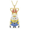 Wisiorek Minionów „Król Bob” z pavé, wielokolorowy, w kolorze złotym Wisiorek Minionów „Król Bob” z pavé, wielokolorowy, w kolorze złotym