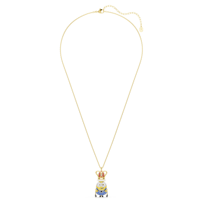 Wisiorek Minionów „Król Bob” z pavé, wielokolorowy, w kolorze złotym Wisiorek Minionów „Król Bob” z pavé, wielokolorowy, w kolorze złotym