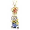 Wisiorek Minionów „Król Bob” z pavé, wielokolorowy, w kolorze złotym Wisiorek Minionów „Król Bob” z pavé, wielokolorowy, w kolorze złotym