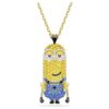 Wisiorek Minionów z Kevinem w stylu pavé, wielokolorowy, pozłacany Wisiorek Minionów z Kevinem w stylu pavé, wielokolorowy, pozłacany