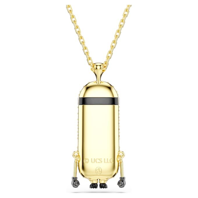 Wisiorek Minionów z Kevinem w stylu pavé, wielokolorowy, pozłacany Wisiorek Minionów z Kevinem w stylu pavé, wielokolorowy, pozłacany