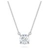 Wisiorek z brylantem typu „Eternity Solitaire” z diamentami wyhodowanymi w laboratorium, 1 karat łącznie, okrągły kształt, 14-karatowe białe złoto Wisiorek z brylantem typu „Eternity Solitaire” z diamentami wyhodowanymi w laboratorium, 1 karat łącznie, okrągły kształt, 14-karatowe białe złoto