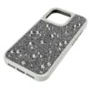 Wysokie etui na smartfon z wzorem w kropki, iPhone® 16 Pro, srebrny odcień