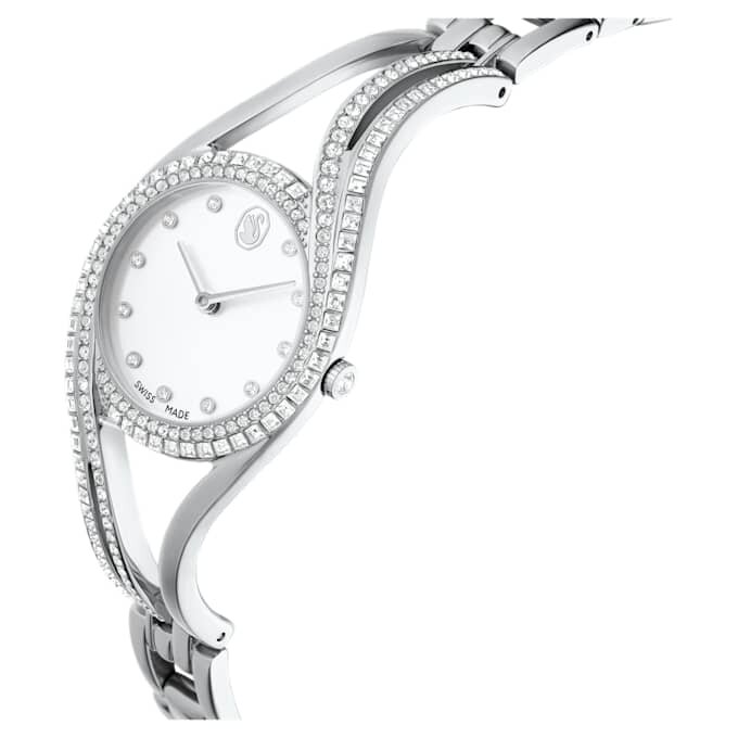 Zegarek-bransoletka Hyperbola Swiss Made, metalowa bransoletka, w odcieniu srebra, stal nierdzewna Zegarek-bransoletka Hyperbola Swiss Made, metalowa bransoletka, w odcieniu srebra, stal nierdzewna