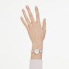 Zegarek-bransoletka Matrix Pearl, wyprodukowany w Szwajcarii, bransoletka z kryształami, biały, wykończenie w odcieniu różowego złota