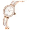 Zegarek-bransoletka Matrix Pearl, wyprodukowany w Szwajcarii, bransoletka z kryształami, biały, wykończenie w odcieniu różowego złota
