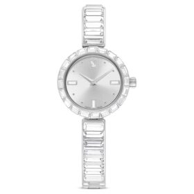 Zegarek-bransoletka Matrix Swiss Made, bransoletka z kryształami, biały, stal nierdzewna