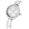 Zegarek-bransoletka Matrix Swiss Made, bransoletka z kryształami, biały, stal nierdzewna