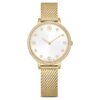 Zegarek Clarica Swiss Made, metalowa bransoletka, w odcieniu złota, wykończenie w odcieniu złota
