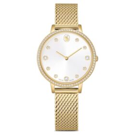 Zegarek Clarica Swiss Made, metalowa bransoletka, w odcieniu złota, wykończenie w odcieniu złota
