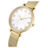 Zegarek Clarica Swiss Made, metalowa bransoletka, w odcieniu złota, wykończenie w odcieniu złota