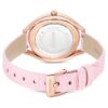 Zegarek Crystalline Aura Swiss Made, skórzany pasek, różowy, wykończenie w odcieniu różowego złota