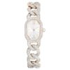 Zegarek Dextera Chain Swiss Made, bransoletka z kryształami, biały, wykończenie w kolorze szampańskiego złota Zegarek Dextera Chain Swiss Made, bransoletka z kryształami, biały, wykończenie w kolorze szampańskiego złota