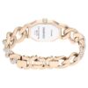 Zegarek Dextera Chain Swiss Made, bransoletka z kryształami, biały, wykończenie w kolorze szampańskiego złota Zegarek Dextera Chain Swiss Made, bransoletka z kryształami, biały, wykończenie w kolorze szampańskiego złota