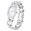 Zegarek Dextera Chain Swiss Made, bransoletka z kryształami, w odcieniu srebra, stal nierdzewna Zegarek Dextera Chain Swiss Made, bransoletka z kryształami, w odcieniu srebra, stal nierdzewna