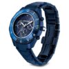 Zegarek Dextera Chrono 39 mm, wyprodukowany w Szwajcarii, metalowa bransoletka, niebieski, niebieskie wykończenie Zegarek Dextera Chrono 39 mm, wyprodukowany w Szwajcarii, metalowa bransoletka, niebieski, niebieskie wykończenie