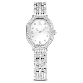 Zegarek Dextera Octagon Swiss Made, metalowa bransoletka, w odcieniu srebra, stal nierdzewna