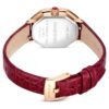 Zegarek Dextera Octagon Swiss Made, skórzany pasek, czerwony, wykończenie w odcieniu różowego złota Zegarek Dextera Octagon Swiss Made, skórzany pasek, czerwony, wykończenie w odcieniu różowego złota