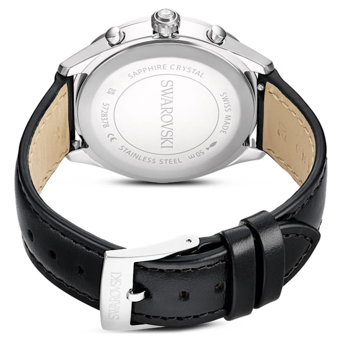 Zegarek Dextera Tachymetre Swiss Made, skórzany pasek, srebrny odcień, stal nierdzewna Zegarek Dextera Tachymetre Swiss Made, skórzany pasek, srebrny odcień, stal nierdzewna