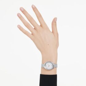 Zegarek Imber Oval Swiss Made, metalowa bransoletka, srebrny odcień, stal nierdzewna