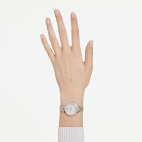 Zegarek Matrix 3-Link Swiss Made, metalowa bransoletka, wykończenie w odcieniu srebra i różowego złota