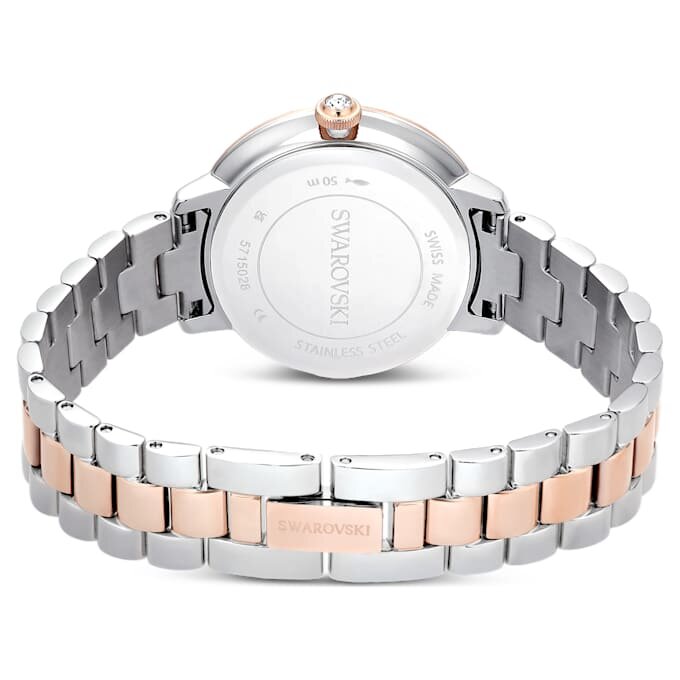 Zegarek Matrix 3-Link Swiss Made, metalowa bransoletka, wykończenie w odcieniu srebra i różowego złota Zegarek Matrix 3-Link Swiss Made, metalowa bransoletka, wykończenie w odcieniu srebra i różowego złota