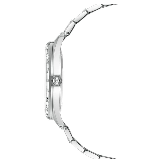 Zegarek Matrix Date Swiss Made, metalowa bransoletka, srebrny odcień, stal nierdzewna Zegarek Matrix Date Swiss Made, metalowa bransoletka, srebrny odcień, stal nierdzewna