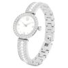 Zegarek Matrix Pearl Bangle Swiss Made, bransoletka z kryształami, biały, stal nierdzewna