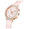 Zegarek Matrix Tennis Chrono Swiss Made, skórzany pasek, różowy, wykończenie w odcieniu różowego złota