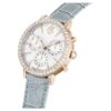 Zegarek Matrix Tennis Chrono Swiss Made, skórzany pasek, szary, wykończenie w kolorze szampańskiego złota