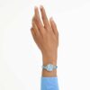 Zegarek Matrix z bransoletką typu bangle, wyprodukowany w Szwajcarii, bransoletka z kryształami, niebieski, stal nierdzewna Zegarek Matrix z bransoletką typu bangle, wyprodukowany w Szwajcarii, bransoletka z kryształami, niebieski, stal nierdzewna