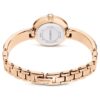 Zegarek Matrix z bransoletką typu bangle, wyprodukowany w Szwajcarii, z kryształami, biały, wykończenie w odcieniu różowego złota Zegarek Matrix z bransoletką typu bangle, wyprodukowany w Szwajcarii, z kryształami, biały, wykończenie w odcieniu różowego złota