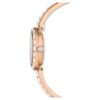 Zegarek Matrix z bransoletką typu bangle, wyprodukowany w Szwajcarii, z kryształami, biały, wykończenie w odcieniu różowego złota Zegarek Matrix z bransoletką typu bangle, wyprodukowany w Szwajcarii, z kryształami, biały, wykończenie w odcieniu różowego złota