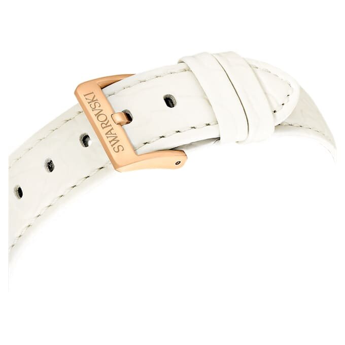 Zegarek Octea Chrono Swiss Made, skórzany pasek, biały, wykończenie w odcieniu różowego złota Zegarek Octea Chrono Swiss Made, skórzany pasek, biały, wykończenie w odcieniu różowego złota