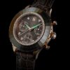 Zegarek Octea Chrono Swiss Made, skórzany pasek, szary, wykończenie w odcieniu różowego złota Zegarek Octea Chrono Swiss Made, skórzany pasek, szary, wykończenie w odcieniu różowego złota
