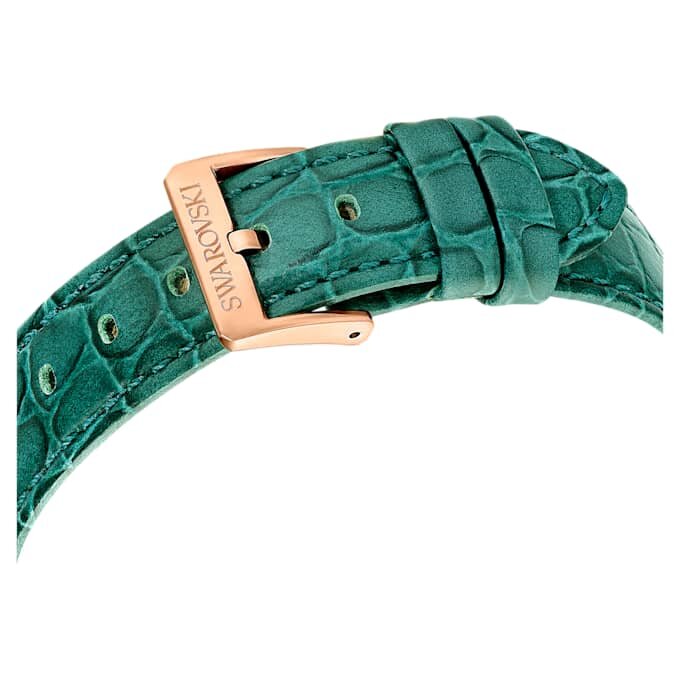 Zegarek Octea Chrono Swiss Made, skórzany pasek, zielony, wykończenie w odcieniu różowego złota Zegarek Octea Chrono Swiss Made, skórzany pasek, zielony, wykończenie w odcieniu różowego złota