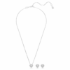 Zestaw Ariana Grande x Swarovski – mieszane szlify, serce, biały, pokryty rodem Zestaw Ariana Grande x Swarovski – mieszane szlify, serce, biały, pokryty rodem