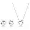Zestaw Ariana Grande x Swarovski – mieszane szlify, serce, biały, pokryty rodem Zestaw Ariana Grande x Swarovski – mieszane szlify, serce, biały, pokryty rodem