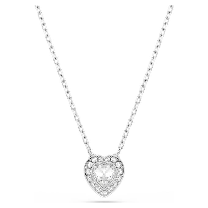 Zestaw Ariana Grande x Swarovski – mieszane szlify, serce, biały, pokryty rodem Zestaw Ariana Grande x Swarovski – mieszane szlify, serce, biały, pokryty rodem