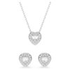 Zestaw Ariana Grande x Swarovski – mieszane szlify, serce, biały, pokryty rodem Zestaw Ariana Grande x Swarovski – mieszane szlify, serce, biały, pokryty rodem