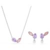 Zestaw Ariana Grande X Swarovski z kryształami o zróżnicowanych szlifach, wielokolorowy, pokryty rodem