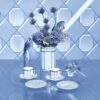 Filiżanka do espresso Signum z spodkiem, porcelana, niebieska Filiżanka do espresso Signum z spodkiem, porcelana, niebieska