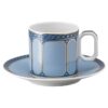 Filiżanka do espresso Signum z spodkiem, porcelana, niebieska Filiżanka do espresso Signum z spodkiem, porcelana, niebieska