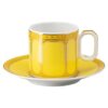 Filiżanka do espresso Signum z spodkiem, porcelana, żółta