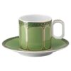 Filiżanka do espresso Signum z spodkiem, porcelana, zielona
